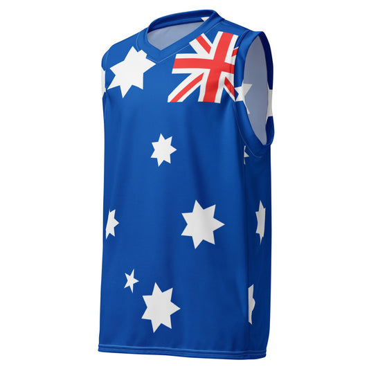 Australian flag - Recycled unisex basketball jersey