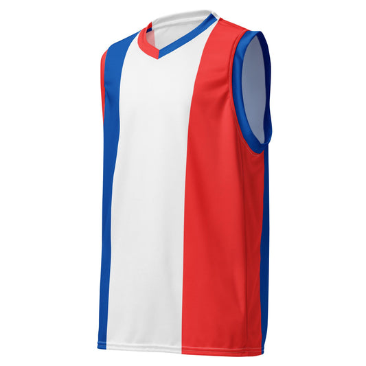 France Flag Recycled unisex basketball jersey