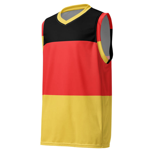 Germany Flag Recycled unisex basketball jersey